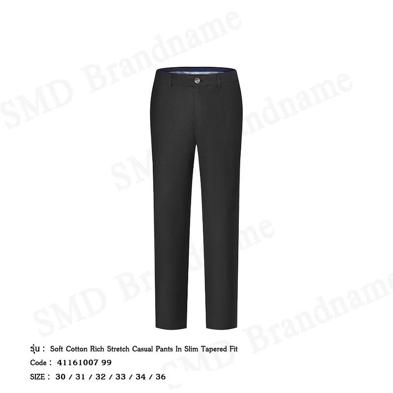 G2000 กางเกงขายาวผู้ชาย รุ่น Soft Cotton Rich Stretch Casual Pants In Slim Tapered Fit Code: 4116100799