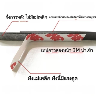 แถบแม่เหล็กยางกาวหลัง 3M แผ่นแม่เหล็กยางหนาพิเศษ เทปกาวสองหน้า 5 เมตร/ม้วน เทปโฟมกาวแรงยืดหยุ่น