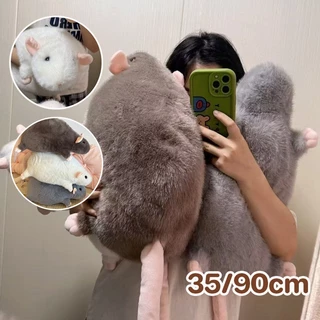 ตุ๊กตาหนูดอกไม้ 35/90cm ขนาดใหญ่ดอกไม้สาขาหนู ตุ๊กตาขนฟู ของขวัญวันเกิด