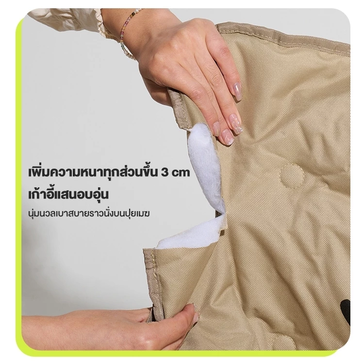 เก้าอี้แคมป์ปิ้งพนักพิงสูง พับได้แบบพกพา ท่ออลูมิเนียม thumbnail 3