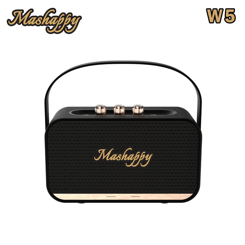 Mashappyลำโพงบลูทูธใหม่ลาสุดลำโพง30Wรุ่นW5 RGB เบสหนักมาก ลำโพงคุ้มจริงรองรับUSB-TF-FM-BT-TWS
