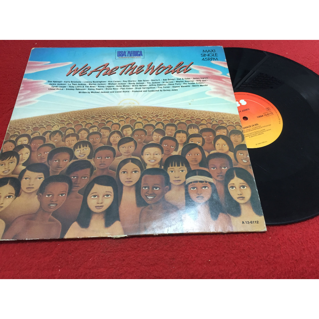 We Are the World -  U.S.A. for Africa  ขนาด 12 นิ้ว LP ร้าน PinHaiMusic B112
