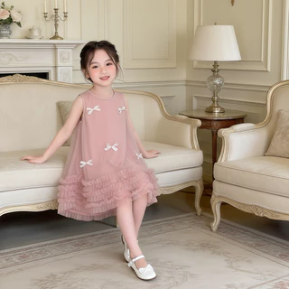 1-9 ปี Tulle ชุดเดรสเจ้าหญิง ลูกไม้ ชุดเดรสเด็กผู้หญิง สไตล์เจ้าหญิง