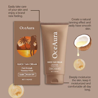 OceAura ครีมทาผิวแทน Tanning Cream ครีมทาผิวให้เป็นสีแทน สําหรับผิวแทน ผิวแทน สีน้ําตาล Sunless Bath Tanning