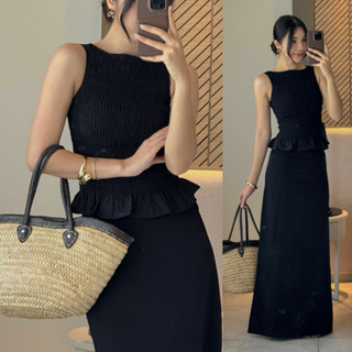 เสื้อแขนกุดสม้อครอบตัวชายระบาย | Zara top |