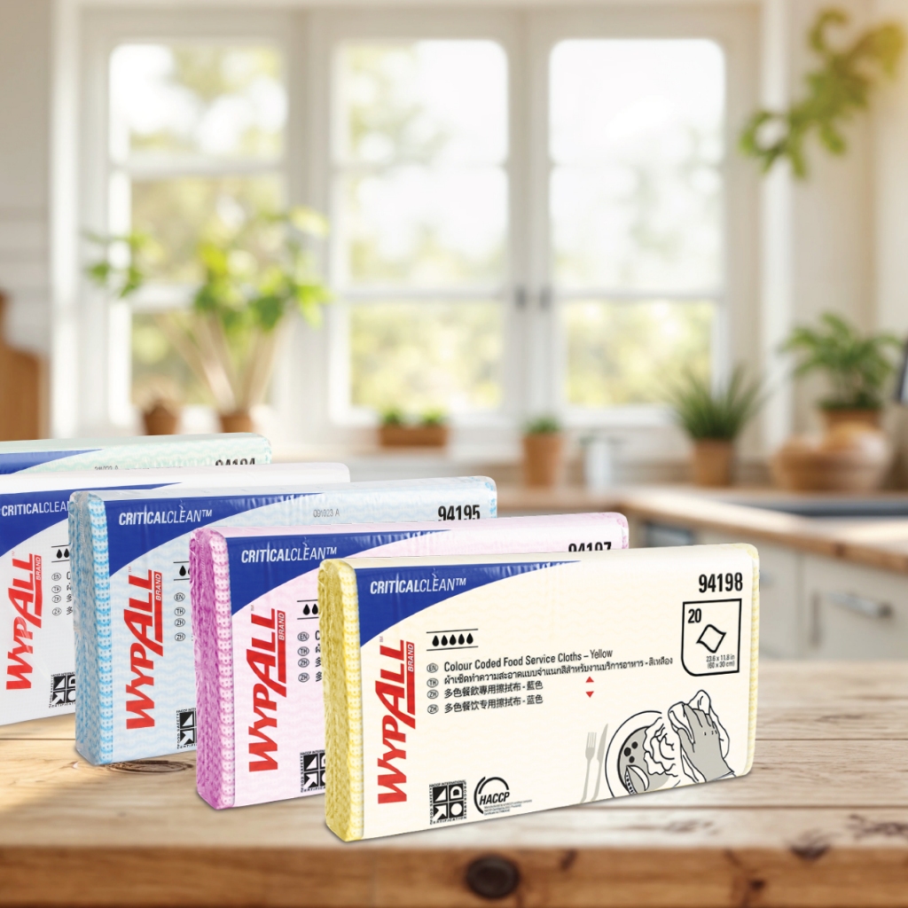 WYPALL COLOUR CODED FOOD SERVICE CLOTHS