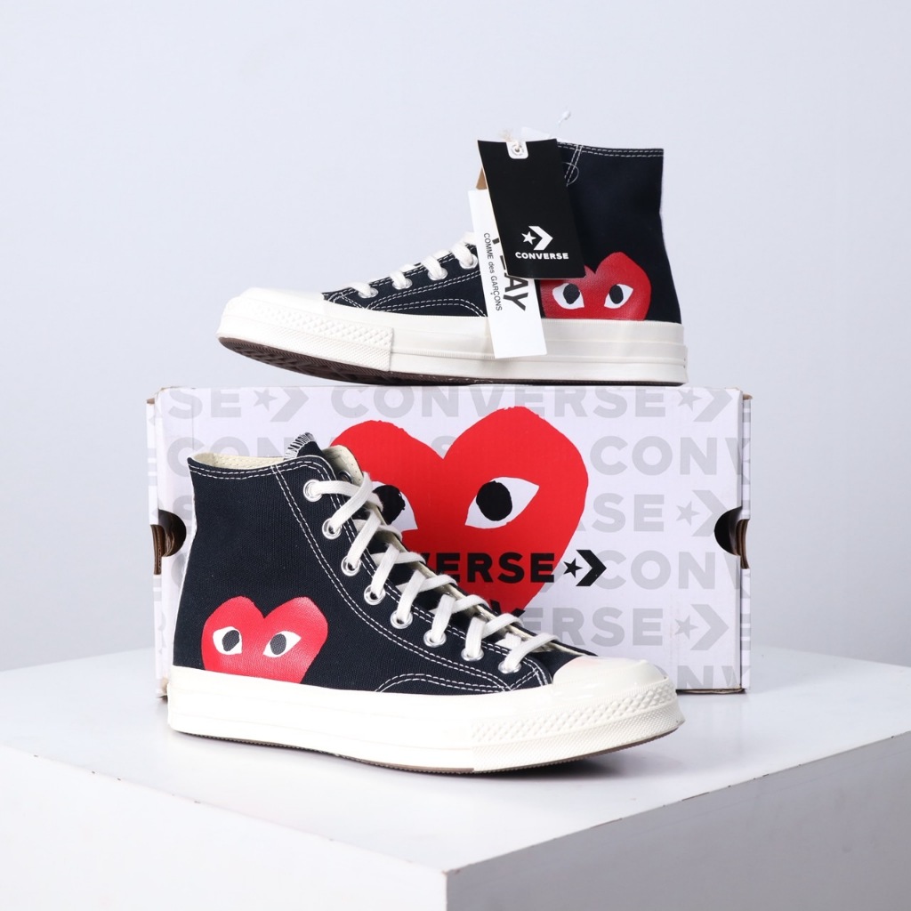 รองเท้า CONVERSE x PLAY CDG ของแท้ 100% สภาพใหม่ Premium [CONVERSE x PLAY CDG 41.5 EU / 26.5 CM] | M