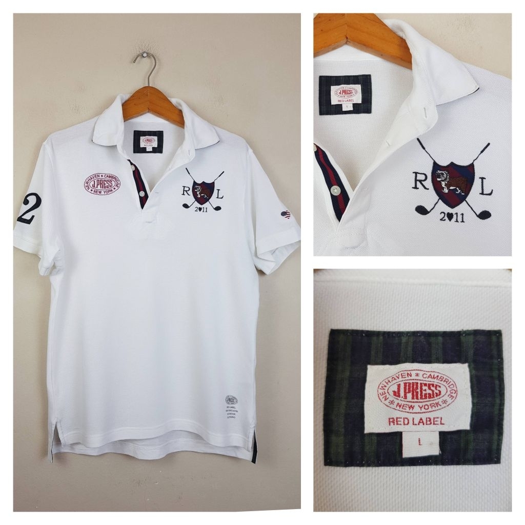 J.PRESS RED LABEL Ivy League Embroidered Short Sleeves Polo Shirt