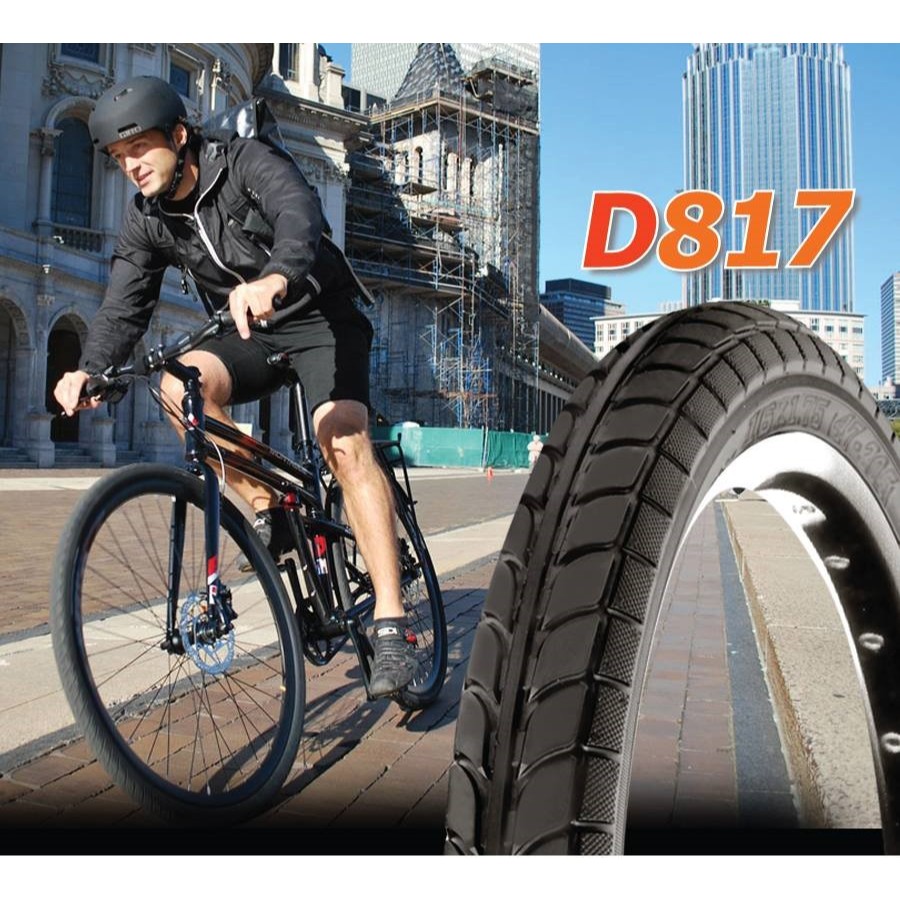ยางนอกจักรยาน ดีสโตน DEESTONE ลายเรียบ ขนาด 20x1.75 (47-406) / 24x1.75 (47-507)