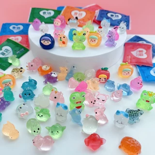 30pcs ถุงสุ่มของเล่นรูปสัตว์เรืองแสงในที่มืด, ของเล่นรางวัลสำหรับเด็กในช่วงเทศกาลวันหยุด, ตุ๊กตาเรซิน, ของเล่นโมเดลสัตว์