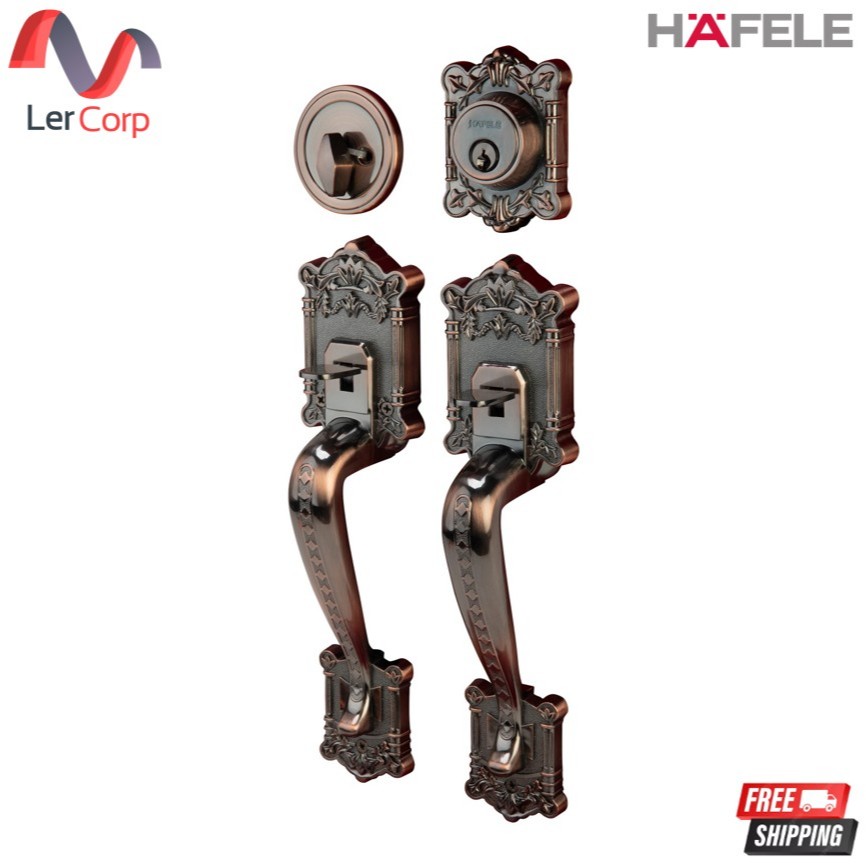HAFELE มือจับประตูทางเข้า 489.94.303 , 489.94.323 สีทองแดงรมดำ