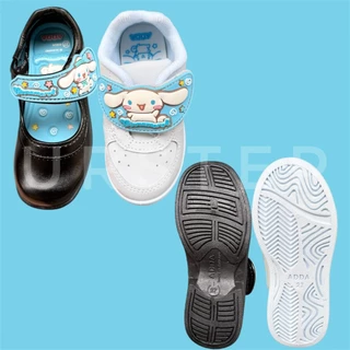 ADDA Cinnamoroll Chappy Pony มีไฟ รองเท้านักเรียนอนุบาลหนังดำ รองเท้าผ้าใบพละเด็กผู้หญิงสีขาว โพนี่