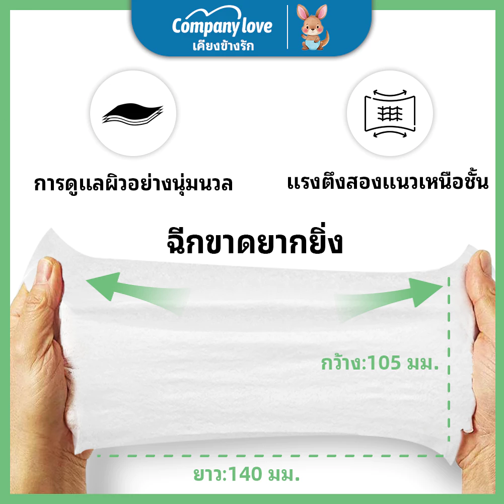 【 ราคาขายส่ง 】Company Love ทิสชูเปียก กระดาษทิชชู่เปียก 400pcs Baby Wipes ปราศจากแอลกอฮอล์ ทิชชู่เปียกพกพา ทิชชุเปียก thumbnail 3