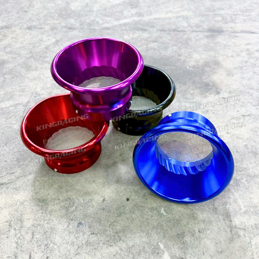 ปากแตรเทอร์โบ 3 นิ้ว และ 4 นิ้ว เป็นอลูมิเนียม CNC มีตะแกงกันเศษหินเข้าไป ปากแตร เทอร์โบ หรือเจาะกันชน ไฟหน้า