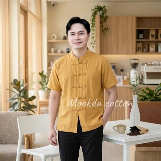 เสื้อผ้าฝ้ายคอจีนกระดุมขอดชาย