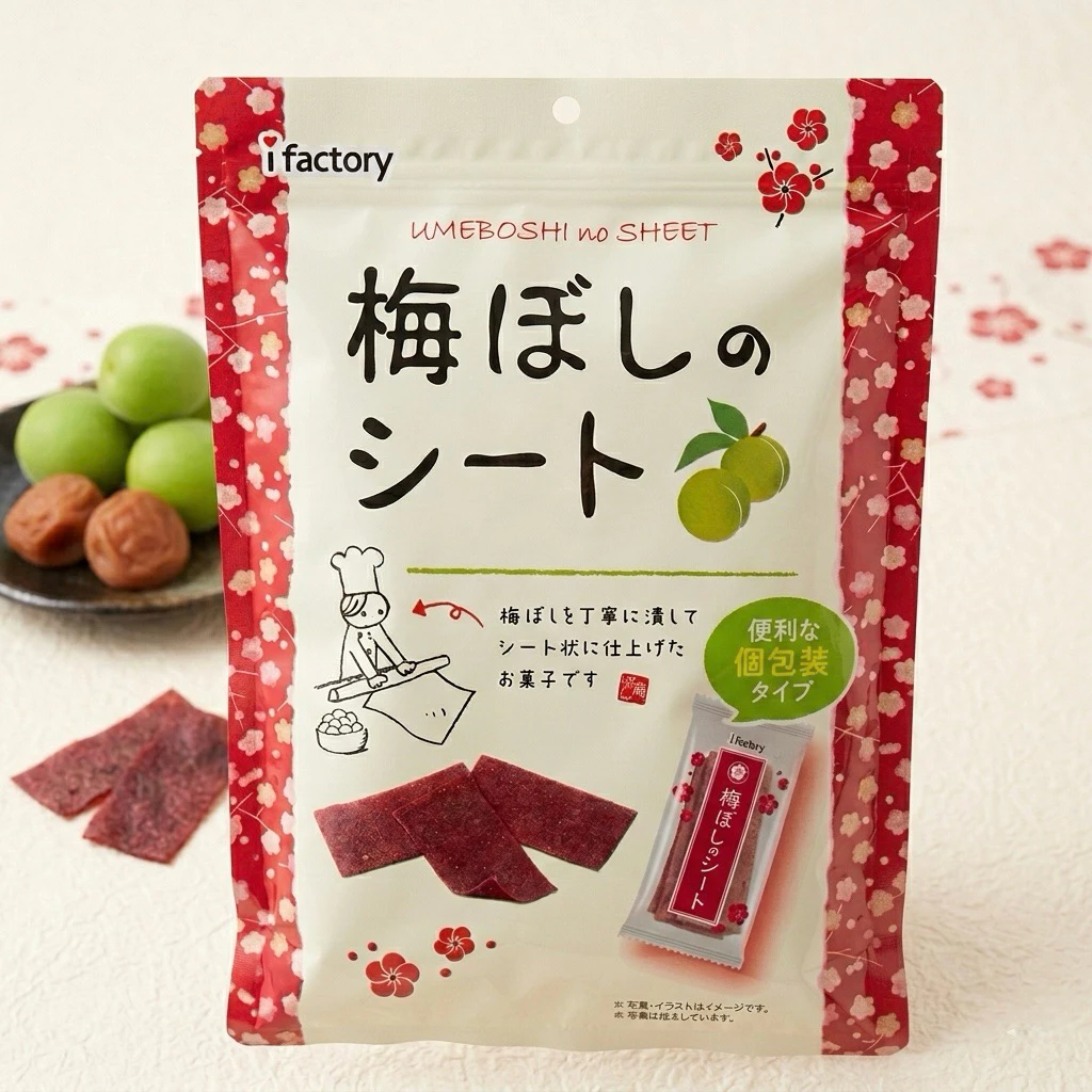 พร้อมส่งในไทย ifactory Umeboshi No Sheet 125g. บ๊วยญี่ปุ่นห่อใหญ่สะใจมาก