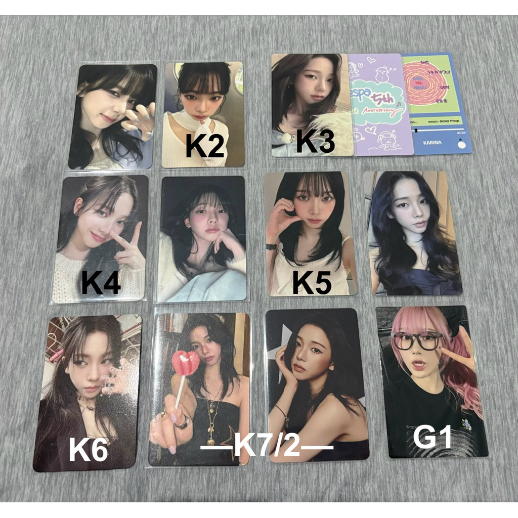 พร้อมส่ง aespa karina giselle photocard การ์ดคาริน่า จีเซล