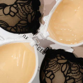 𝗙𝗣 𝗦𝘁𝗼𝗿𝗲 บราดูมลูกไม้ 3cm+แถมสายใส 2 เส้นฟรี ใส่เล่นน้ำได้ บราแบบเก็บทรง บราดูม บราอกชิดแบบมีฟองน้ำ บราเสริมกาว