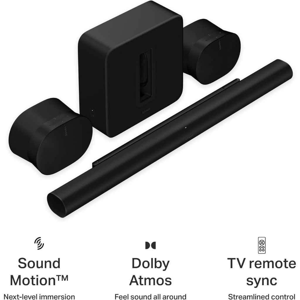 Sonos Arc Ultra soundbar + Sub 4 subwoofer + Era 300 speakers (Pair)