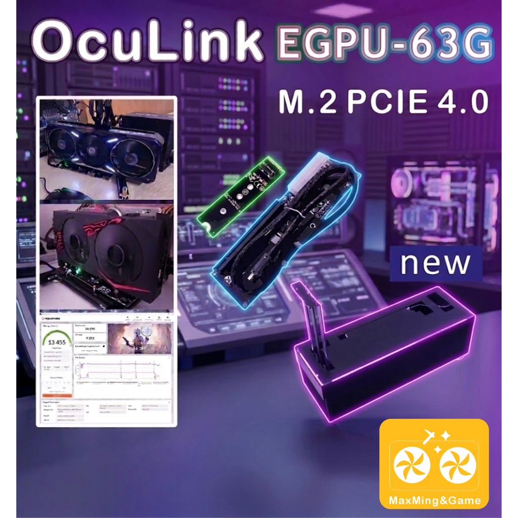 Oculink egpu set M2 to Oculink  อะแดปเตอร์ SFF-8612  NVME PCIe SSD