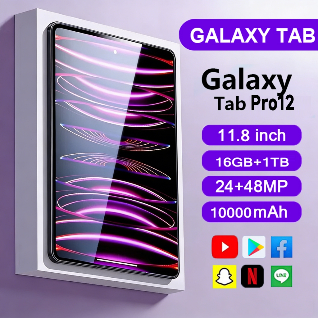 2026 NEW Pad 10 (16GB+1TB) 5G/WiFi แท็บเล็ตจอใหญ่ 11.8นิ้ว | Android14 | หน้าจอ 2.5K ถนอมสายตา | แบต 10100mAh