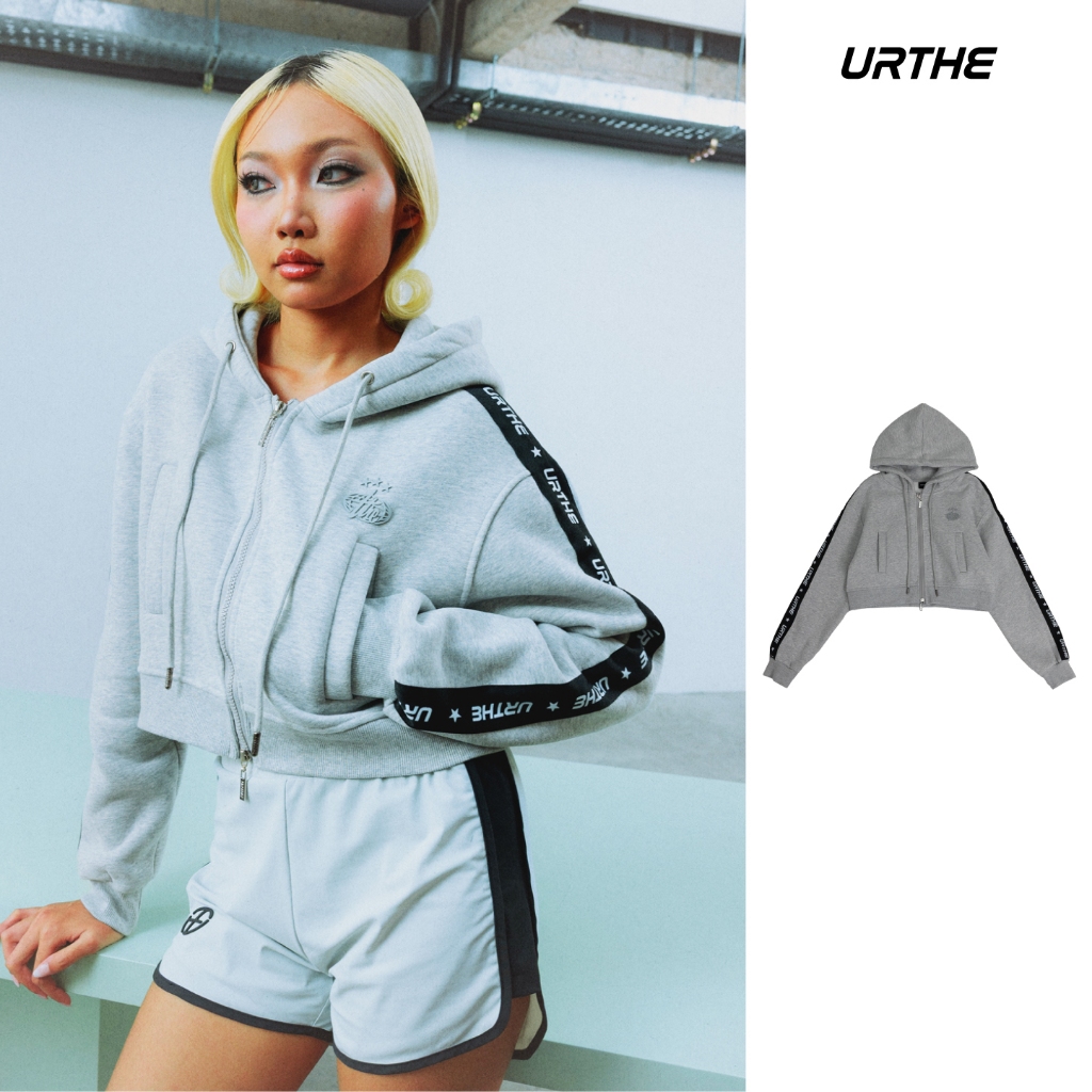 URTHE - เสื้อฮู้ด เสื้อแขนยาว รุ่น RAD CROP HOODIE