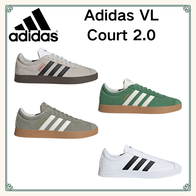 Adi VL Court 2.0 Casual Sneakers (HQ1802, DA9868, JH5078, JH5077)