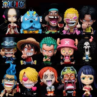 ตุ๊กตาฟิกเกอร์ One Piece Luffy Zoro Sanji Solon Ace Nami Roronoa Chopper Usopp BROOK ของเล่นสําหรับเด็ก