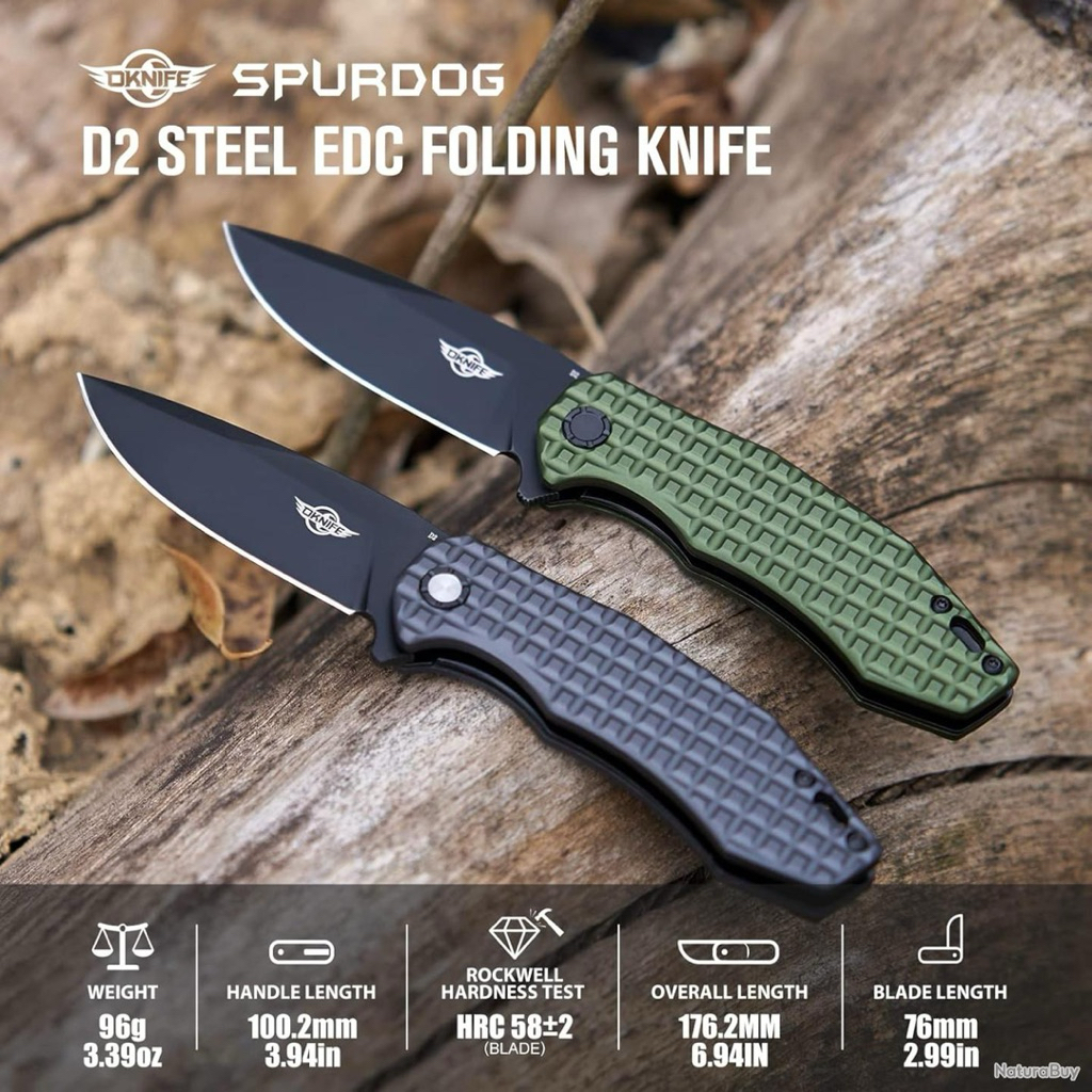 Olight Oknife Spurdog D2 Steel มีดพับ มีดพกพา ของแท้ ใหม่ กล่องซีล ส่งจากไทย