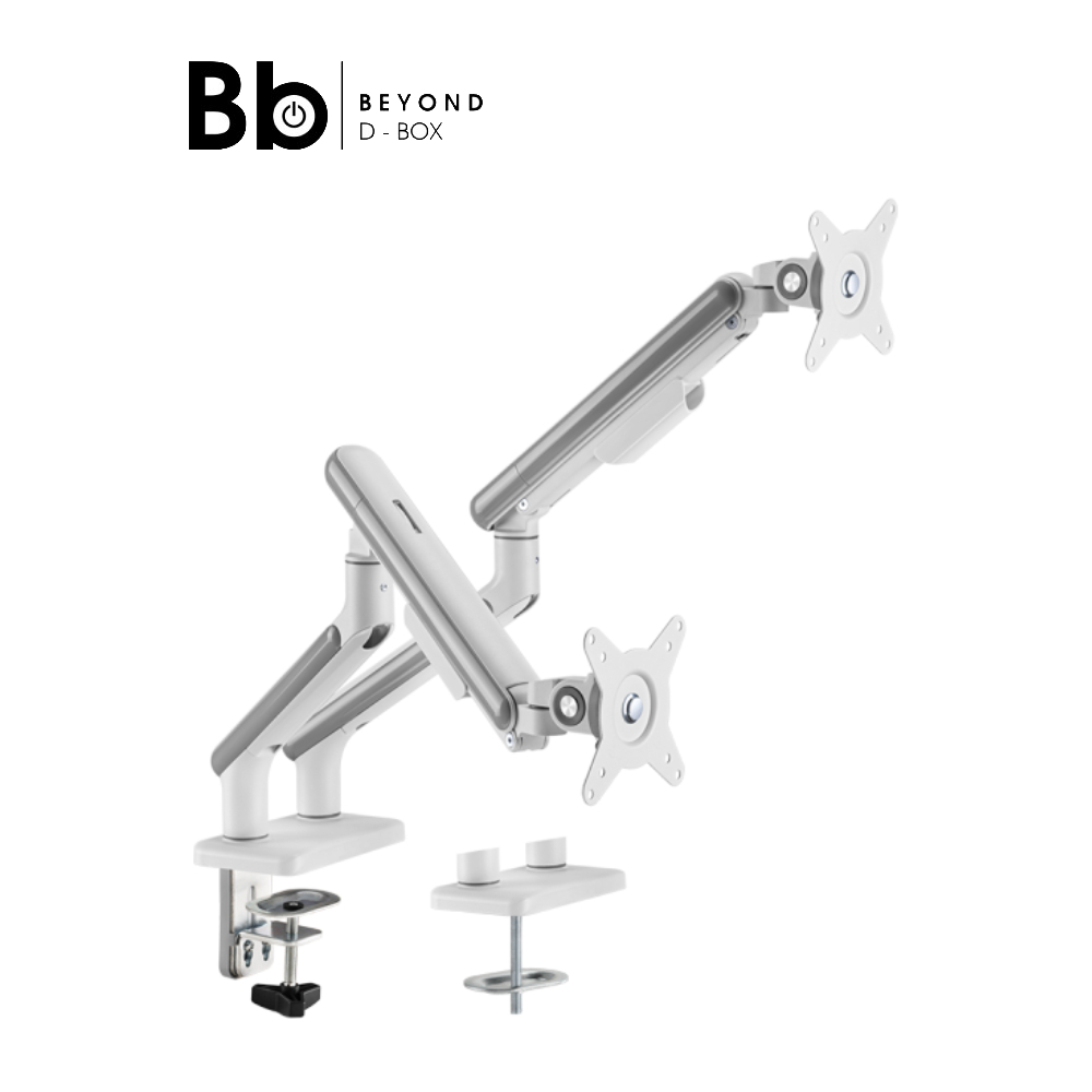 แขนจับจอมอนิเตอร์ Brateck Dual Monitor Arm (LDT68-C024) White by BB Beyond D-Box