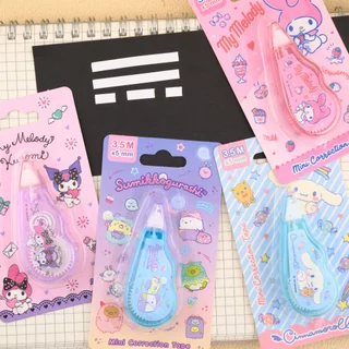 Sanrio - เทปลบคำผิด ความยาว3.5mx5mm มีให้เลือก 4 ลาย แห้งเร็วเขียนทับได้ทันที - สินค้าลิขสิทธิ์แท้