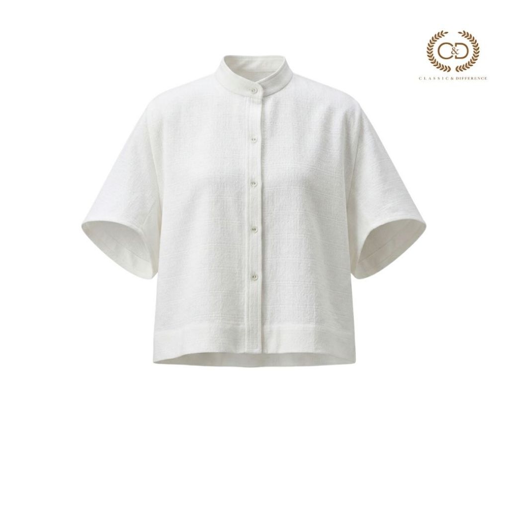 C&D เสื้อผู้หญิง แขนสั้น สีขาว CC7CWH