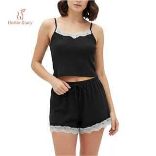 【Hottie Diary】ชุดนอนผู้หญิงสไตล์เกาหลี สายเดี่ยว เนื้อนุ่ม ร…