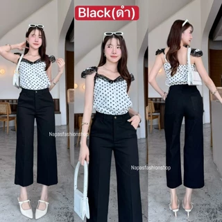 🏵(S-3XL)🏵ขากระบอก 8 ส่วน ผ้ายีนส์ยืดคอตต้อน กระเป๋า 2 ข้างใช้งานได้จริง ผ้าดี ทรงสวย