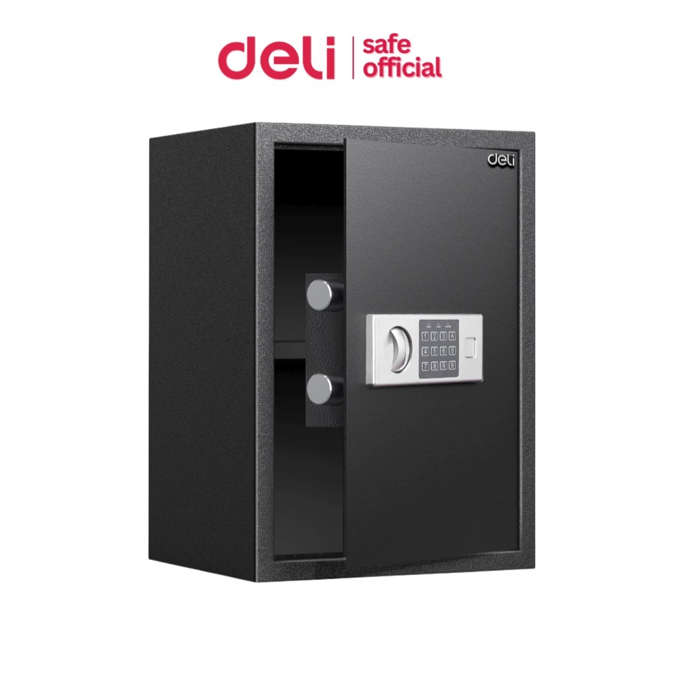 Deli ตู้เซฟ ตู้เซฟอิเล็กทรอนิกส์ แกนล็อค2ชั้น กันสนิม กันไฟ ทนทาน พร้อมกุญแจ รับประกัน 1 ปี Safe Box