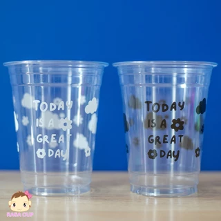 Today-FC-100 : แก้ว PET ยี่ห้อ FPC ขนาด 16oz รุ่น FC16 สกรีนลาย Today บรรจุ 100 ใบ (เฉพาะแก้วไม่รวมฝา)