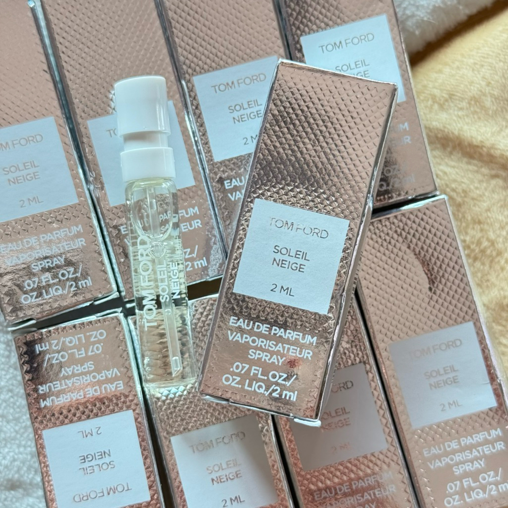 รวมน้ำหอม Tomford 2ml 🥰#soleil /Oud wood/fabulous/bitter peach/vanilla sex 2ml