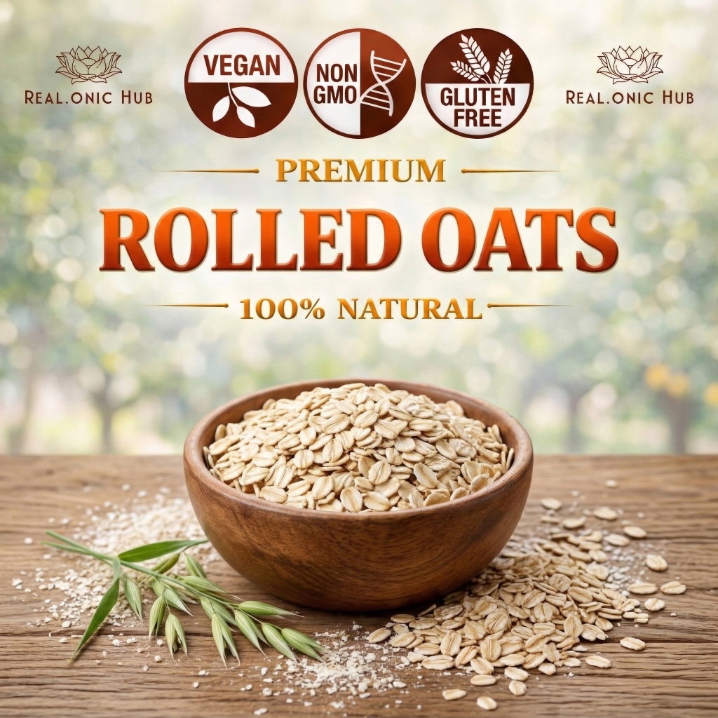 🍚 ข้าวโอ๊ต Gluten Free (Premium Rolled Oats Whole grain) 💝 ถุงซิป 1 kg. 😍 Oat Vegan Keto Non-GMO