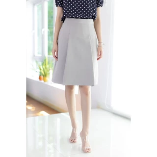 Narinari : PK04 Box Pleat A-line Skirt with Pocket กระโปรงทำงานมีกระเป๋าข้าง