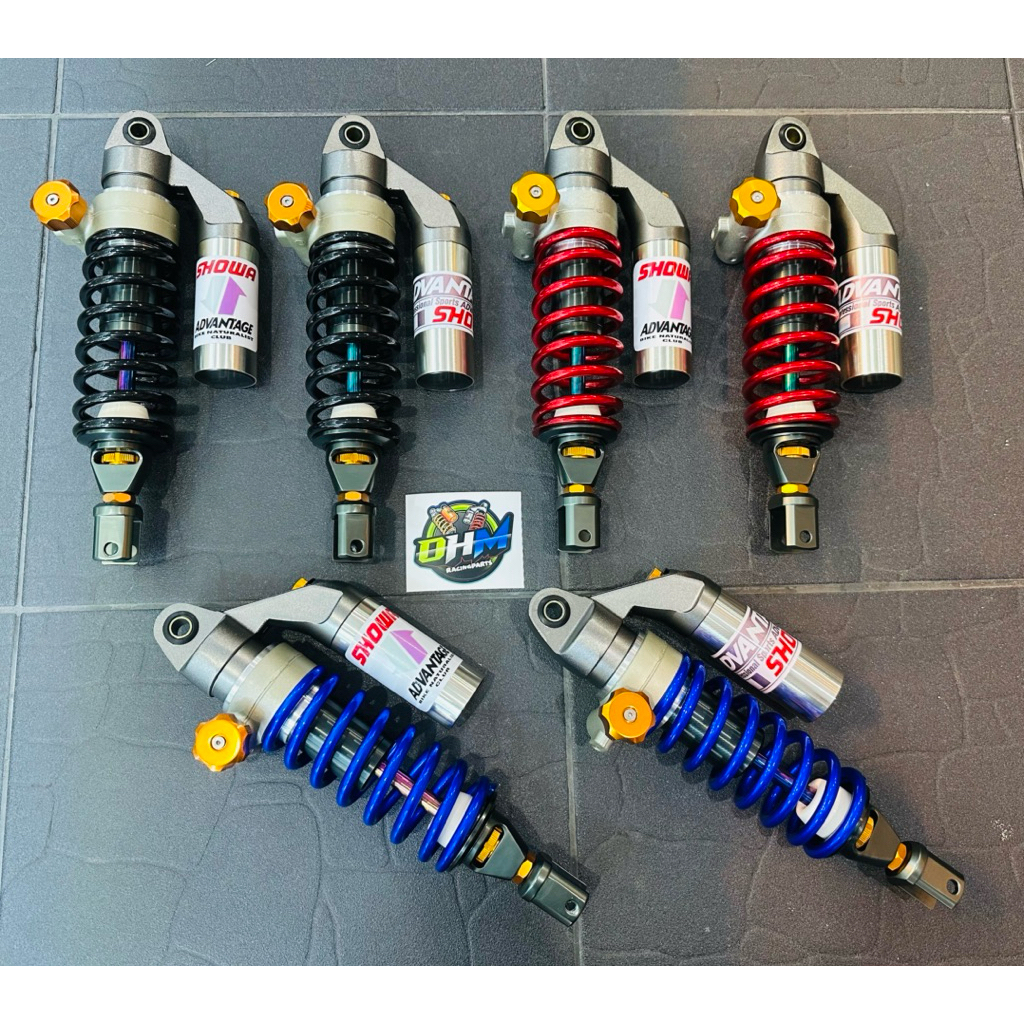 SHOWA เเกนรุ้ง ระบบเเก๊ส (งานตัวท๊อป) สำหรับใส่ GIORNO-LEAD-FILANO-MIO-FINO  ยาว320มิล รับประกัน เเตก รั่ว 6 เดือน