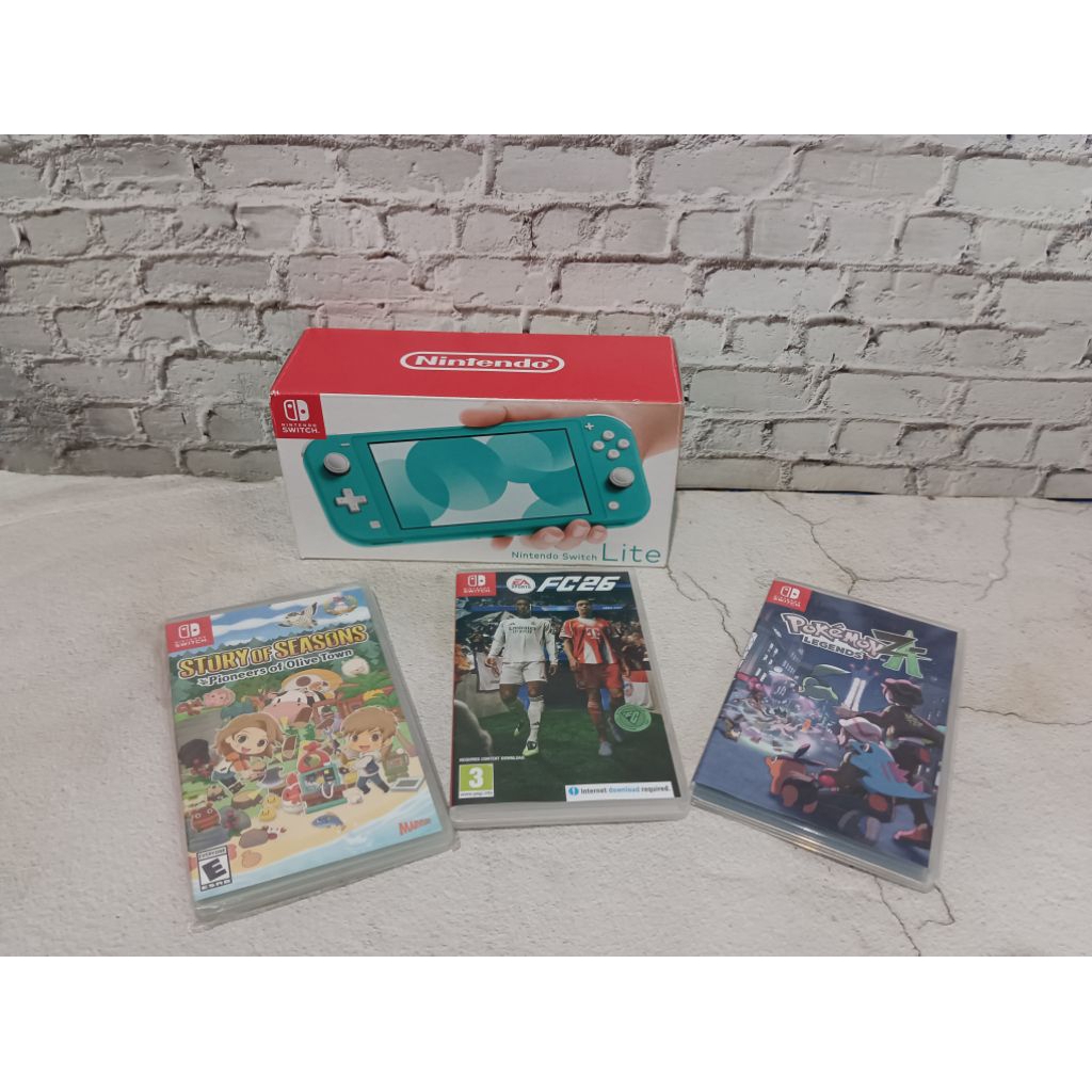 เครื่องเกมส์ Nintendo switch lite แถมแผ่นเกมส์ 3เกมส์ มือสอง