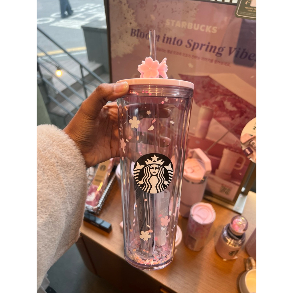 [Starbucks] SS Blooming Dante Tumbler 591ml แก้วสตาบัคซากุระคอลเลคชั่นสีชมพูหวานน่ารักมีหลายแบบเลื่อนดูได้เลยค่ะ
