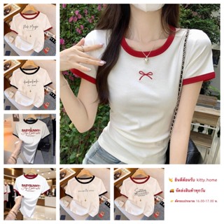 ✨【ส่งไวจากไทย】 เสื้อยืดผู้หญิง เสื้อยืด ลายการ์ตูน เสื้อยืดค…