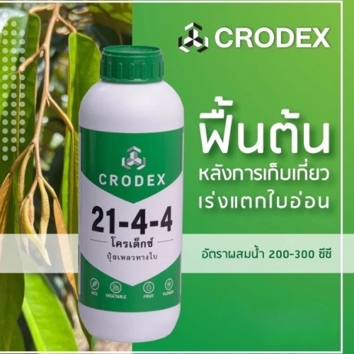 โครเด็กซ์ 21-4-4 บำรุงต้นใบ ขนาด 1 ลิตร เร่งการเจริญเติบโตของพืช ขยายลำต้น ใบเขียว ใบและยอดสมบูรณ์แข็งแรง