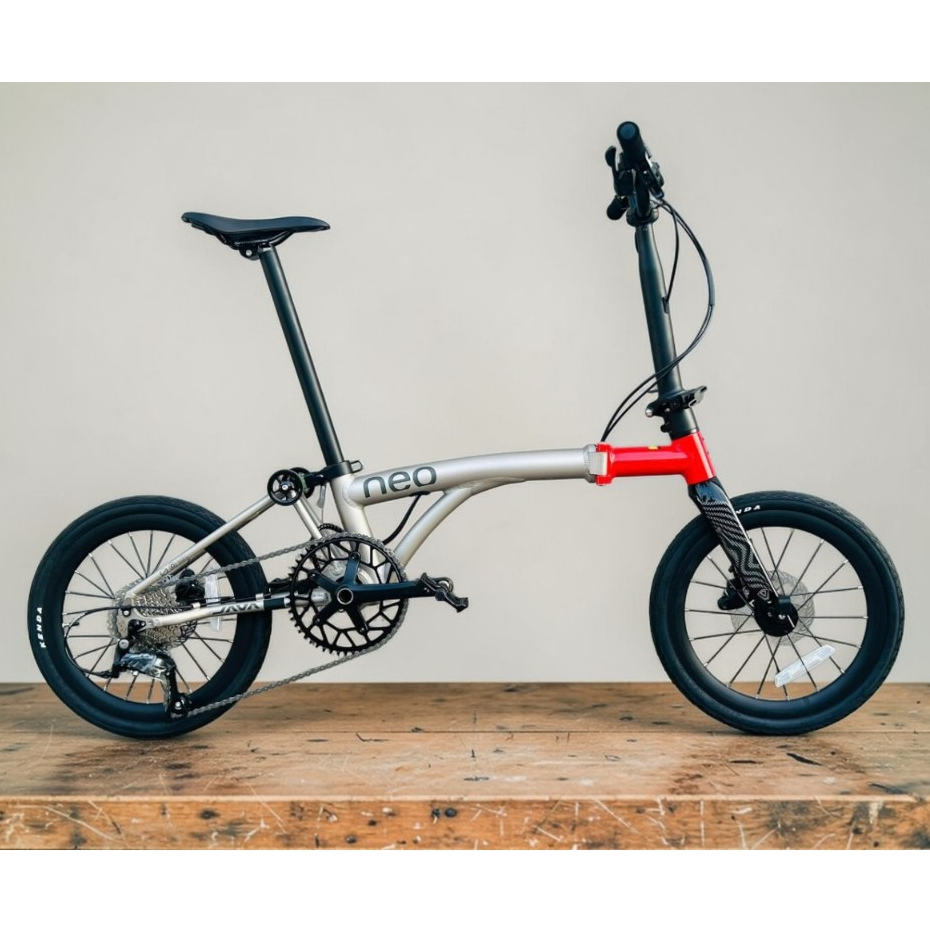 จักรยานพับม้วนหาง  JAVA NEO 9sp สีแดงไท 16" ตะเกียบคาร์บอน