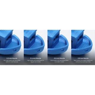 Bambu Lab Hardened Steel Nozzle 0.2 / 0.4 / 0.6 / 0.8 mm สำหรับ P2S / H2D / H2S / H2C