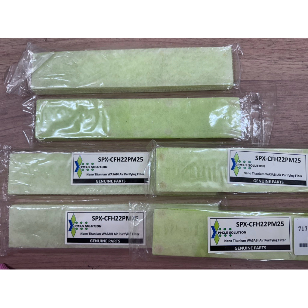 Hitachi  แผ่นกรอง ฟอกอากาศ Filter กรองแอร์แผ่นกรองแอร์ PM2.5 ใช้ได้กับ Hitachi ทุกรุ่น ไม่มีกรอบ