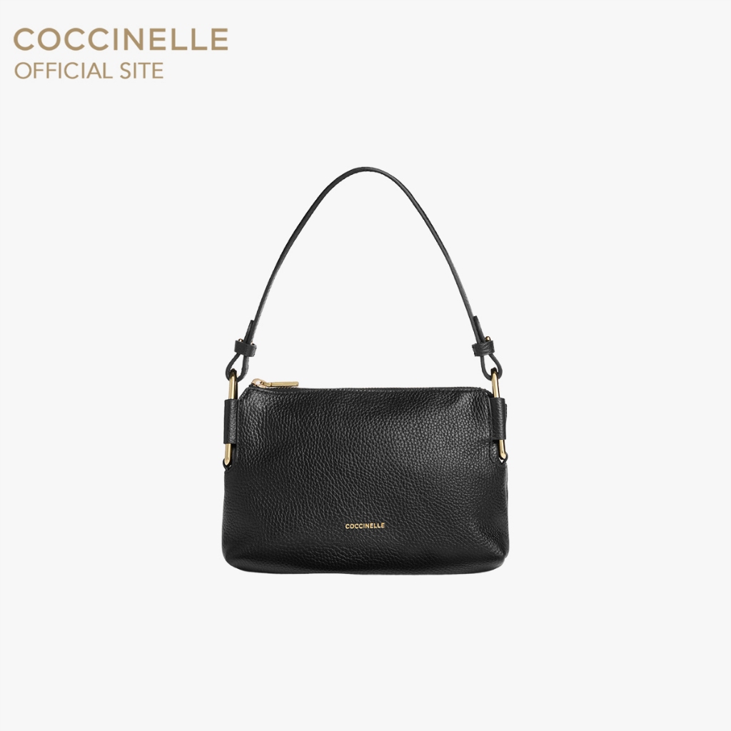 COCCINELLE กระเป๋าสะพายไหล่มินิผู้หญิง รุ่น REBEKKA MINI SHOULDER POCHETTE 520101 สี NOIR