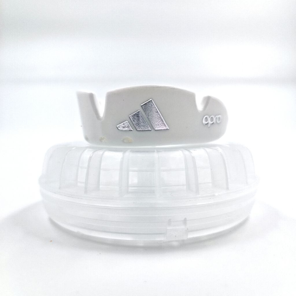ฟันยาง ไซส์เด็ก อย่างดี adidas X OPRO - Bronze Junior Mouth Guard MADE IN UK - ขาว และ ใส (ADIBP31)