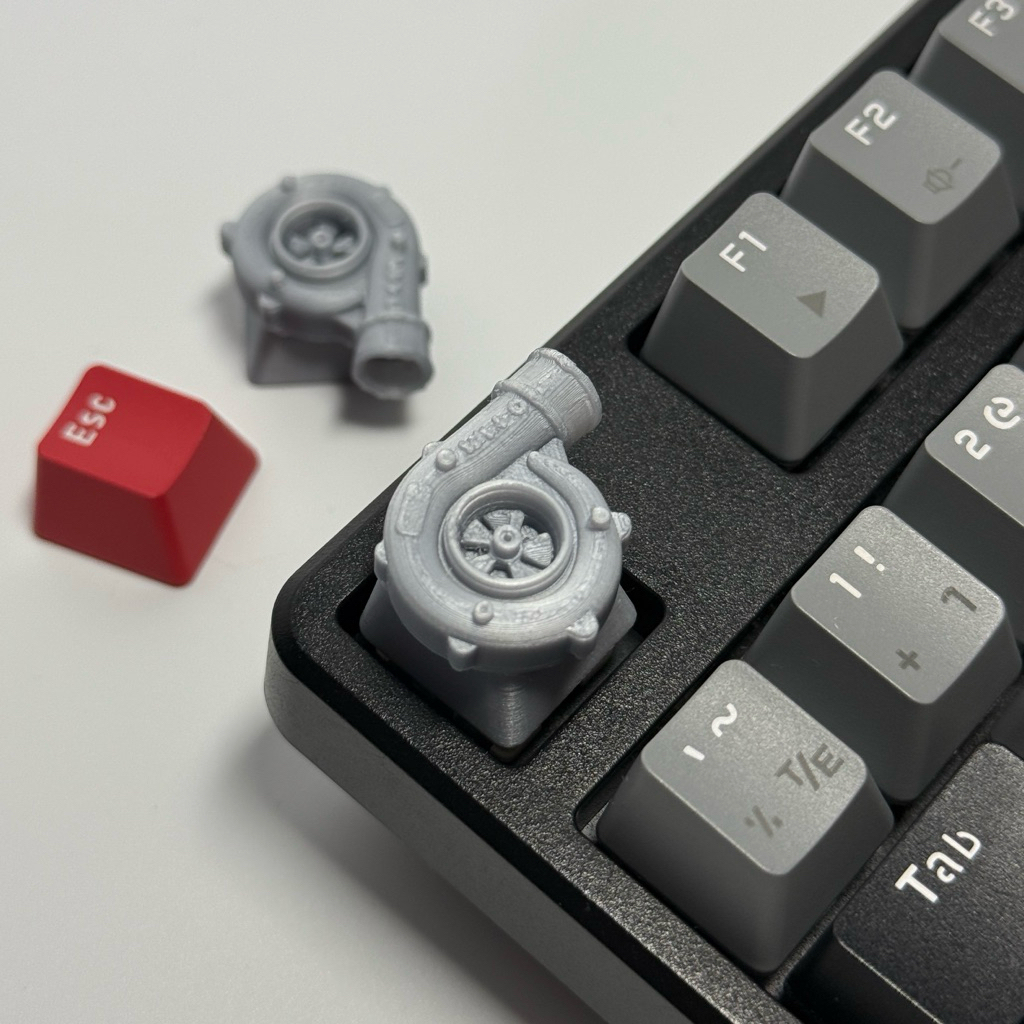 คีย์แคปเทอร์โบ (Turbo Keycap) งาน 3D Print ปุ่มคีย์บอร์ดสายซิ่ง สำหรับ Mechanical Keyboard